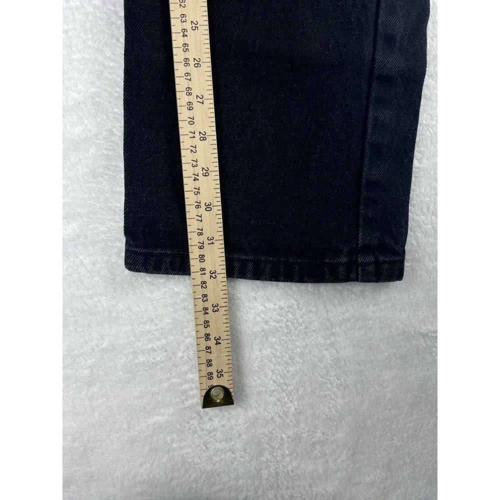 George Jeans Mens Black Straight Leg Mid Rise Jeans Size 36x32‎